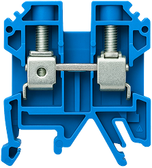 USK-6-B BORNE DE PASSAGEM PARAFUSO 6MM (AZUL)